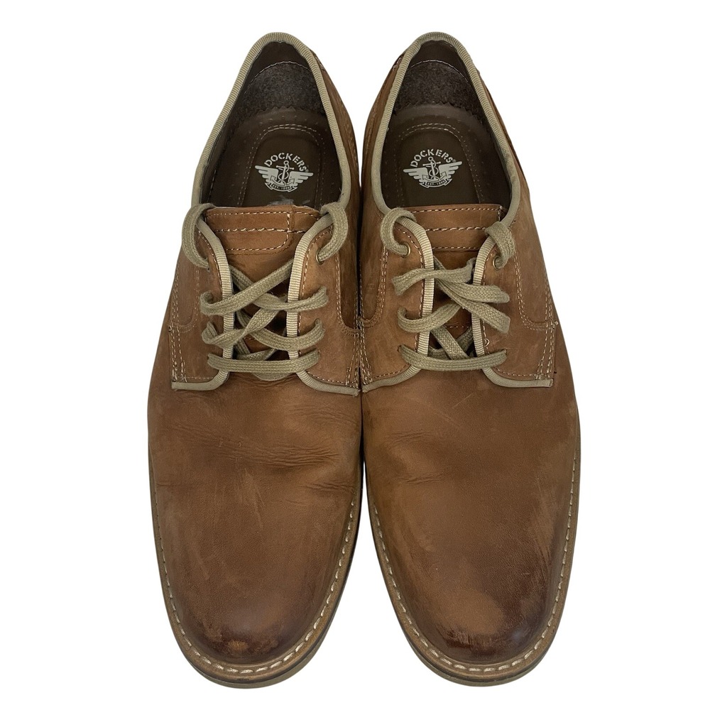 EUC Dockers Bronson Faux Leather Rugged Casual Dress Lugged Sole Oxford Shoes 12
